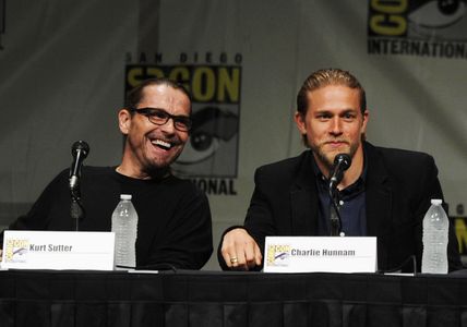 Charlie Hunnam and Kurt Sutter at an event for Sons of Anarchy (2008)