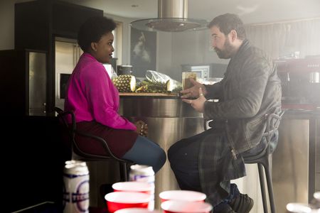 Nick Helm and Lolly Adefope in Loaded (2017)
