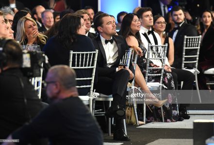 Pitt, DiCaprio, Matynia and Waddel at the 2020 Screen Actors Guild Awards