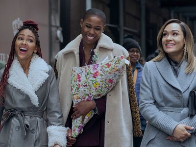 Meagan Good, Jerrie Johnson, and Grace Byers in Harlem (2021)