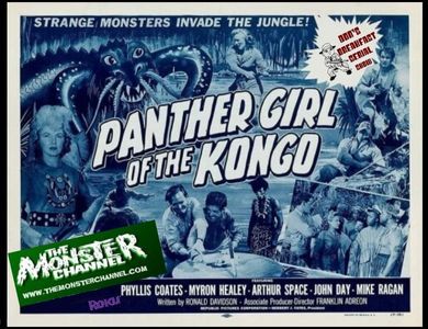 Phyllis Coates and Myron Healey in Panther Girl of the Kongo (1955)