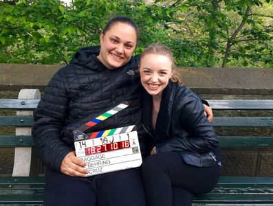 Andi Behring and Allie Ficken while shooting in New York