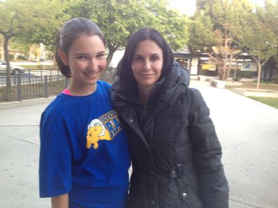 With Director Courtney Cox 