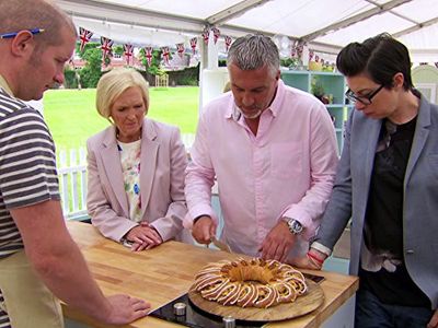 Sue Perkins, Mary Berry, Paul Hollywood, and Richard Burr in The Great British Baking Show (2010)