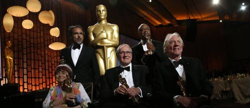 Donald Sutherland, Owen Roizman, Charles Burnett, Alejandro G. Iñárritu, and Agnès Varda in The Oscars (2018)