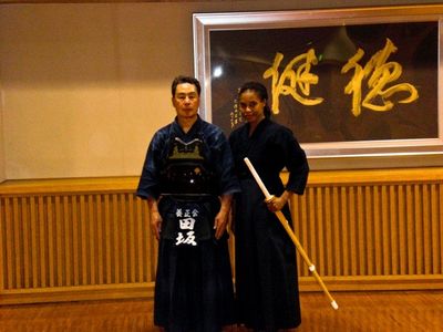Martial Artist. Training Kendo in Japan