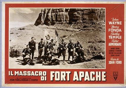 Henry Fonda, Pedro Armendáriz, Ward Bond, Dick Foran, Victor McLaglen, George O'Brien, and Jack Pennick in Fort Apache (