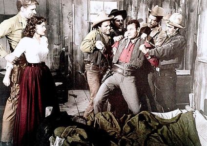 Lee Marvin, Donna Reed, Neville Brand, Philip Carey, and Leo Gordon in Gun Fury (1953)