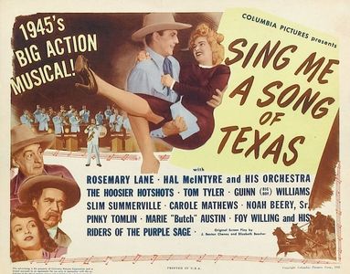 Noah Beery, Carole Mathews, Rosemary Lane, Slim Summerville, Tom Tyler, and Hal McIntyre's Orchestra in Sing Me a Song o