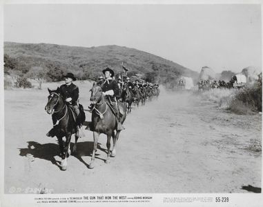 Dennis Moore and Howard Negley in The Gun That Won the West (1955)