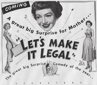 Marilyn Monroe, Claudette Colbert, Barbara Bates, and Joan Fisher in Let's Make It Legal (1951)