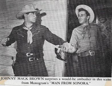 Johnny Mack Brown and House Peters Jr. in Man from Sonora (1951)
