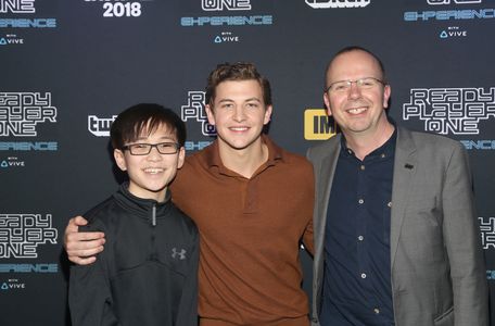 Col Needham, Tye Sheridan, and Philip Zhao at an event for Ready Player One (2018)