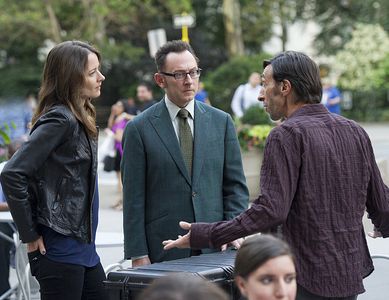 Amy Acker, Michael Emerson, and Chris Santangelo in Person of Interest (2011)