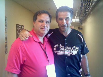Daniel Rayome and Billy Baldwin at Breast Cancer Awareness Night at AAA Minor League Baseball Syracuse Chiefs at Allianc