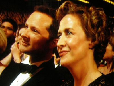 Chandler Williams and Janet McTeer at the 63rd Annual Tony Awards ceremony.