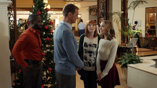 Ingo Rademacher, Mykel Shannon Jenkins, Haley Pullos, and Kennedy Lea Slocum in A Royal Christmas Ball (2017)