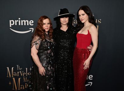 Alex Borstein, Amy Sherman-Palladino, and Rachel Brosnahan at an event for The Marvelous Mrs. Maisel (2017)