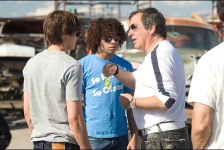 Corbin Bleu, Kenny Ortega, and Zac Efron in High School Musical 3: Senior Year (2008)
