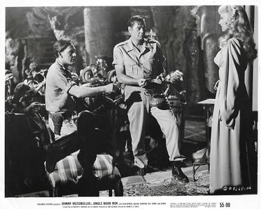 Myron Healey, Helene Stanton, and Johnny Weissmuller in Jungle Moon Men (1955)