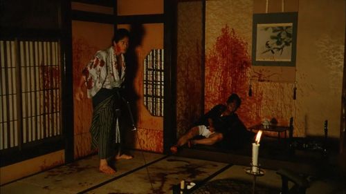 Takashi Ebata and Takanori Jinnai in Zatoichi (1989)