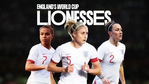 Steph Houghton, Lucy Bronze, and Nikita Parris in England's World Cup Lionesses (2019)
