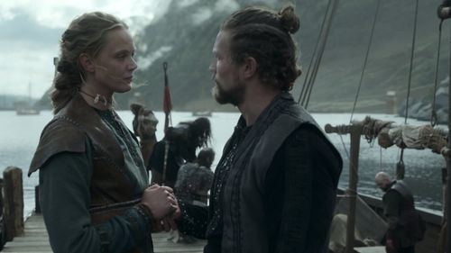 Leo Suter and Frida Gustavsson in Vikings: Valhalla (2022)