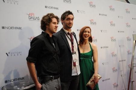 Ryan Hartsell, Justin D. Hilliard and Arianne Martin on the red carpet at AFI Dallas for the screening of their film 