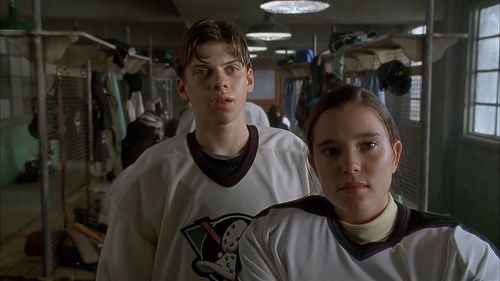 Vincent LaRusso and Marguerite Moreau in D3: The Mighty Ducks (1996)