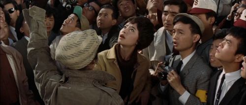 Yuriko Hoshi, Haruya Katô, and Akiko Wakabayashi in Ghidorah, the Three-Headed Monster (1964)