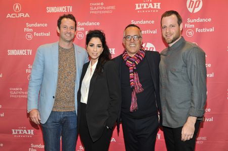 Trevor Groth, Sarah Silverman, Adam Salky, and John Cooper at an event for I Smile Back (2015)
