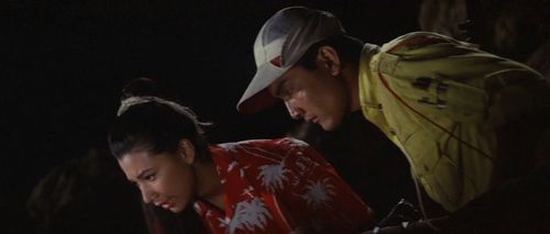 Akira Kubo and Bibari Maeda in Son of Godzilla (1967)