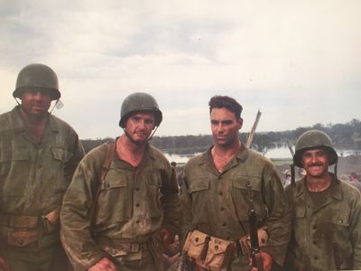 Philip Partridge, Ryan Tarran, Kim Fardy and Caleb Guinery as American Soldiers on Hacksaw Ridge
