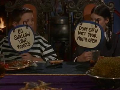 Nicole Fugere and Brody Smith in The New Addams Family (1998)