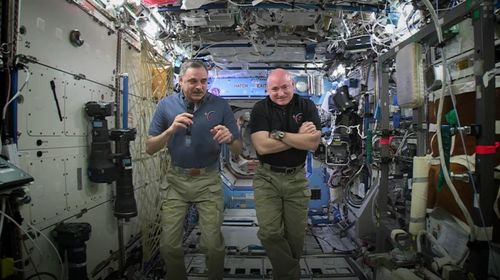 Scott Kelly and Mikhail Kornienko in A Year in Space: Connectivity (2016)
