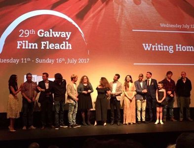 Caoimhe O'Malley and cast of Writing Home at Galway Film Fleadh
