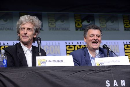 Peter Capaldi and Steven Moffat at an event for Doctor Who (2005)