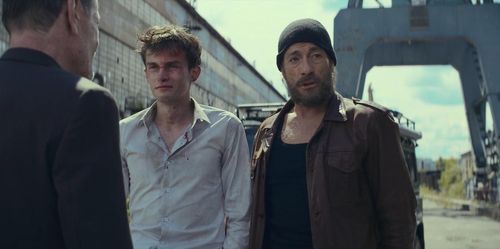 Still of Jean-Claude Van Damme, Zachary Shadrin, and Aleksey Gorbunov in The Last Mercenary