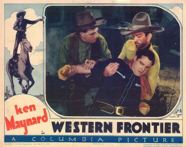 Leon Beaumon, Frank Hagney, Ken Maynard, and Tarzan in Western Frontier (1935)
