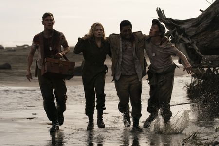 Chloë Grace Moretz, Nick Robinson, Beulah Koale, and Taylor John Smith in Shadow in the Cloud (2020)