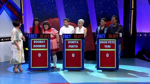 Eugene Domingo, Isko Salvador, Mike 'Pekto' Nacua, Teri Onor, Boobay, Boobsie, and Donita Nose in Celebrity Bluff (2012)