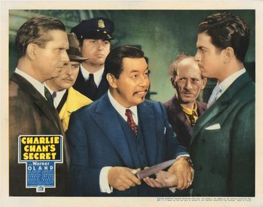 Egon Brecher, Chuck Hamilton, Ivan Miller, Warner Oland, and Charles Quigley in Charlie Chan's Secret (1936)