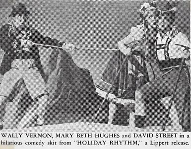 Mary Beth Hughes, David Street, and Wally Vernon in Holiday Rhythm (1950)