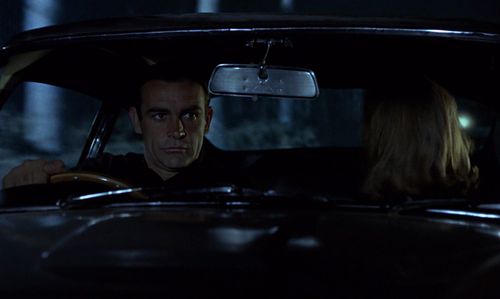 Sean Connery and Tania Mallet in Goldfinger (1964)