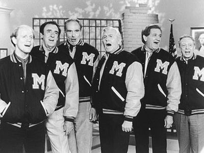 Ron Howard, Jim Nabors, Jack Dodson, Andy Griffith, Don Knotts, and George Lindsey in The Andy Griffith Show (1960)