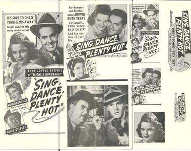 Barbara Jo Allen, Johnny Downs, Billy Gilbert, and Ruth Terry in Sing, Dance, Plenty Hot (1940)