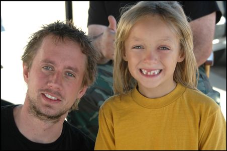 Evan and Chad Lindberg on the set of Once Fallen