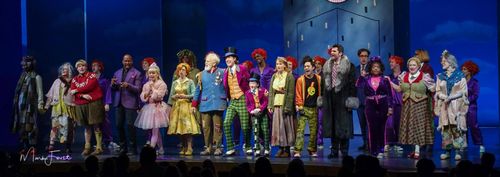 Paul Slade Smith and the Broadway company of Charlie and the Chocolate Factory