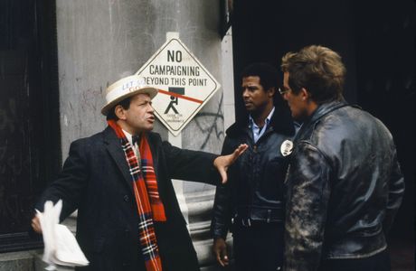 Charles Haid, Kenneth Tigar, and Michael Warren in Hill Street Blues (1981)
