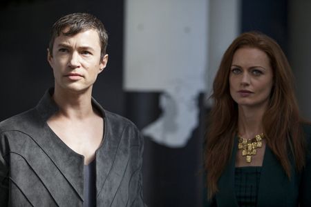 Tom Wisdom and Rosalind Halstead in Dominion (2014)